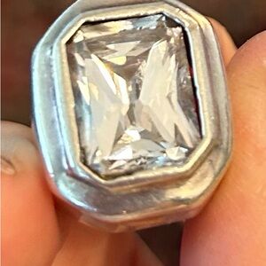 Vintage Ralph Lauren Sterling silver ring with cubic zirconian stone